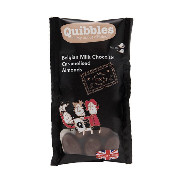 Quibbles Belgian Milk Chocolate Caramelised Almonds 35g