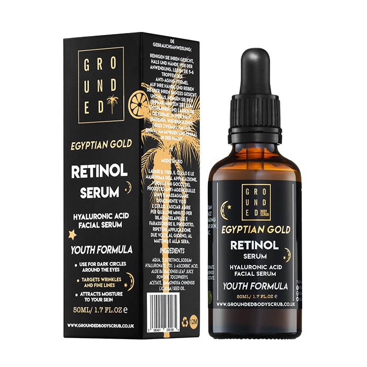 Grounded Egyptian Gold Retinol Facial Serum 50ml image 2