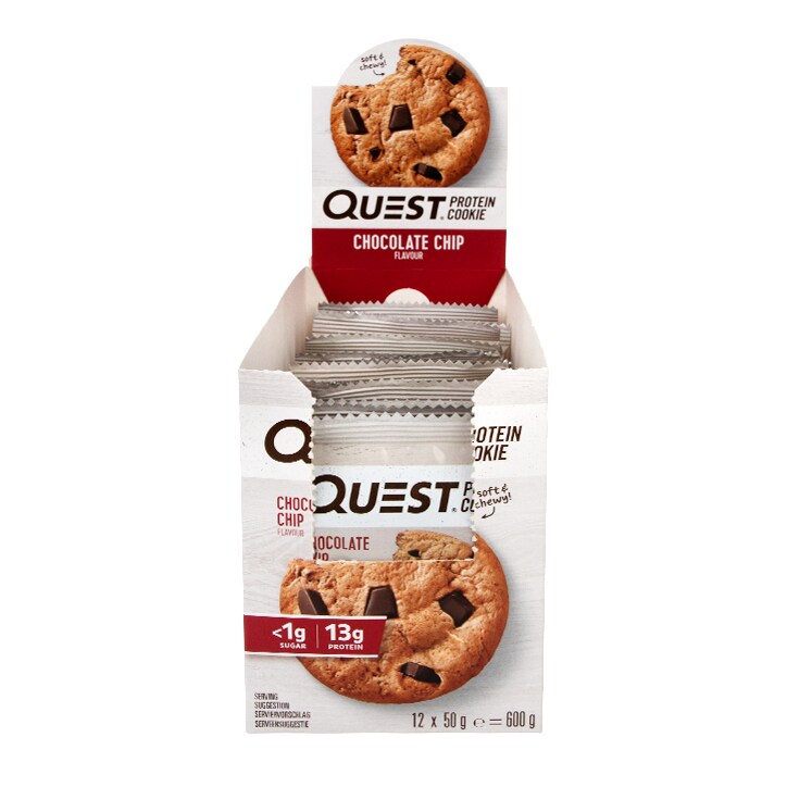 Quest Chocolate Chip Protein Cookie 12 x 50g image 1