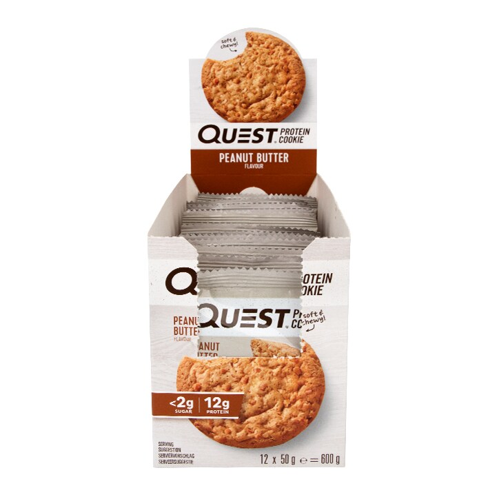 Quest Peanut Butter Protein Cookie 12 x 50g image 1