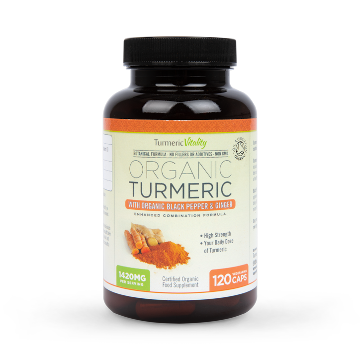 Turmeric Vitality Organic Turmeric with Organic Black Pepper & Ginger 120 Capsules image 1