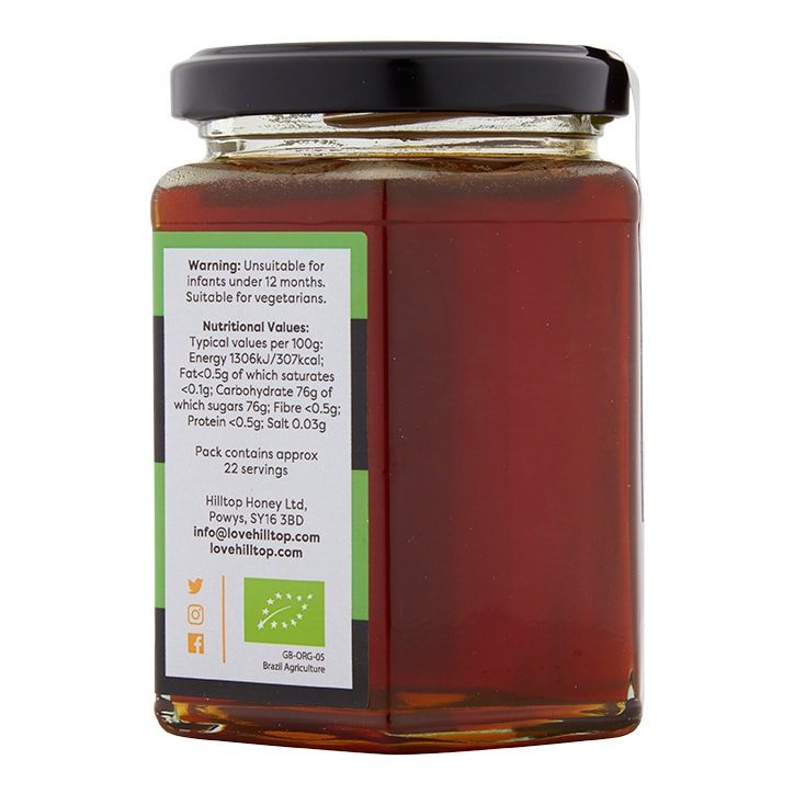 Hilltop Honey Organic Brazilian Mountain Honey 340g image 2