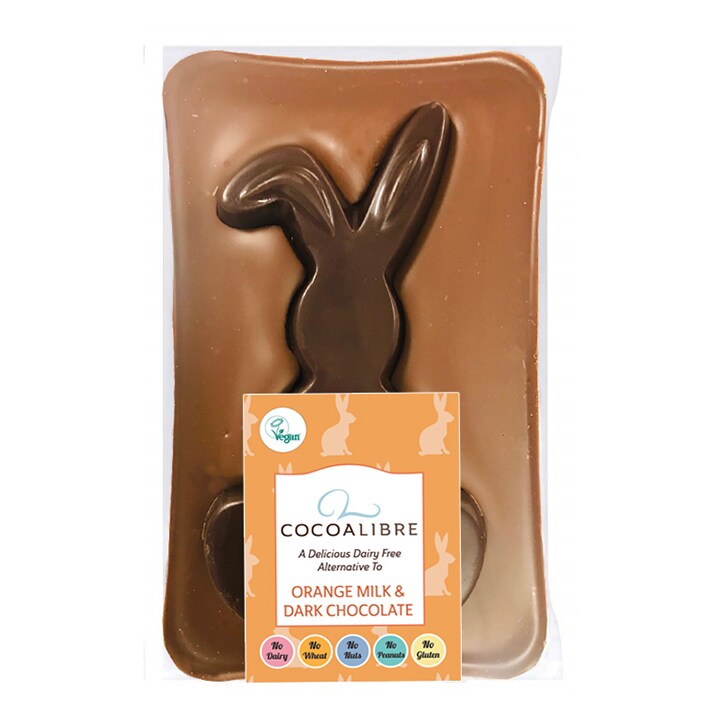 Cocoa Libre Orange Milk & Dark Chocolate Rabbit Slab 90g image 1