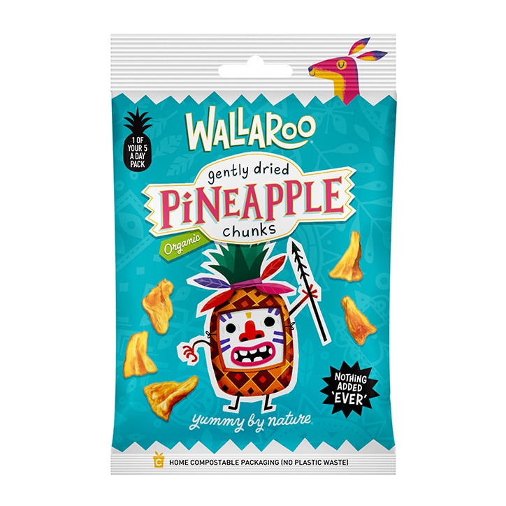 Wallaroo Gently Dried Organic Pineapple Chunks 30g image 1