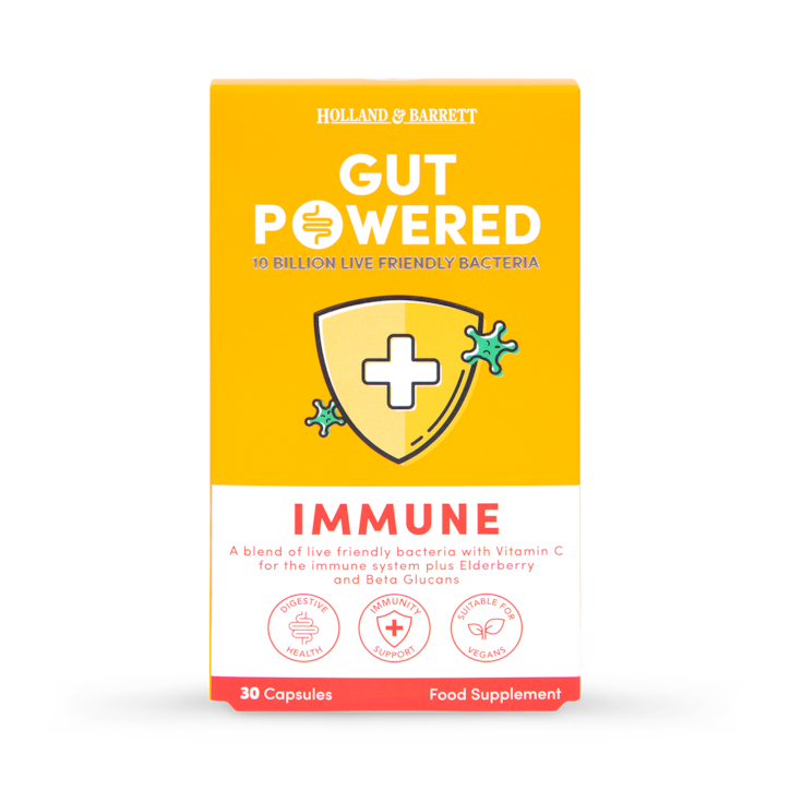 Holland & Barrett Gut Powered Immune Support 30 Capsules image 1