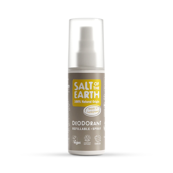 Salt of the Earth - Amber & Sandalwood Natural Deodorant Refillable Spray 100ml image 1