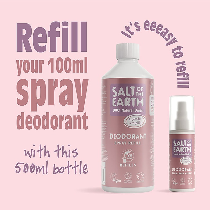 Salt of the Earth - Lavender & Vanilla Natural Deodorant Spray Refill 500ml
