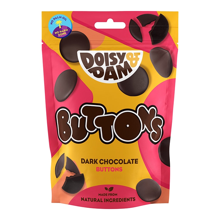 Doisy & Dam Vegan Dark Chocolate Buttons 80g
