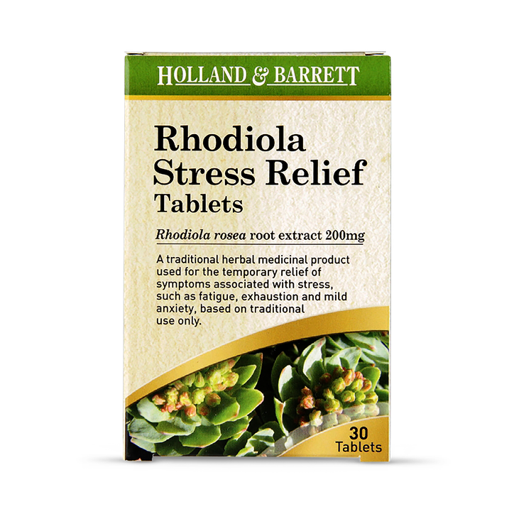 Holland & Barrett Rhodiola Stress Relief 30 Tablets 200mg image 1