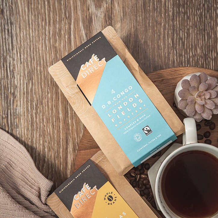 Cafédirect Congo Organic Coffee Beans 200g image 2