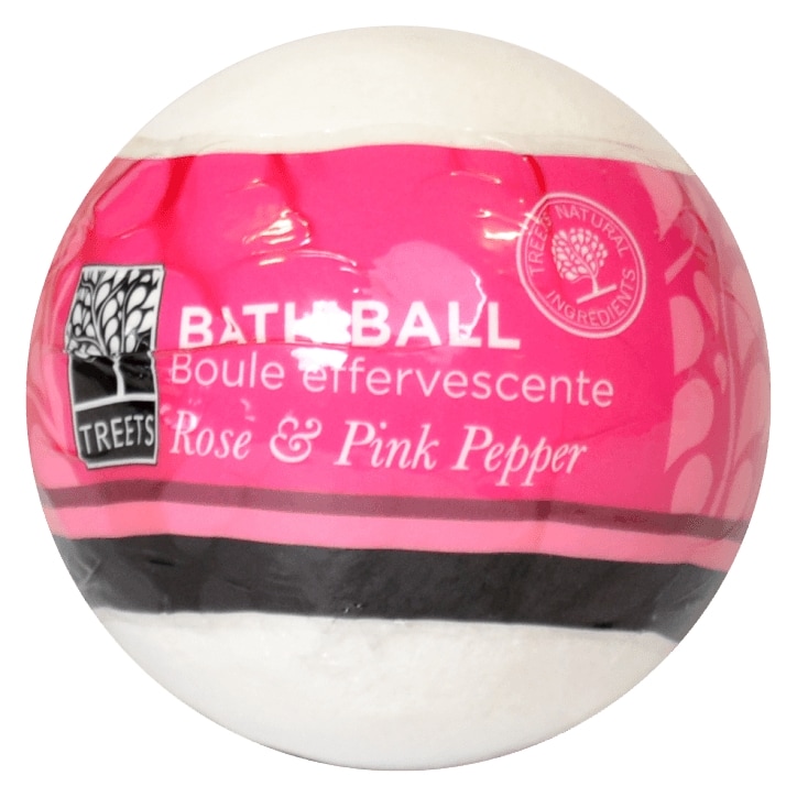 Treets Rose & Pink Pepper Bath Ball 180g-1
