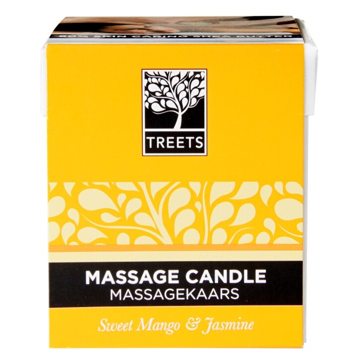 Treets Massage Candle Sweet Mango & Jasmine 140g-1