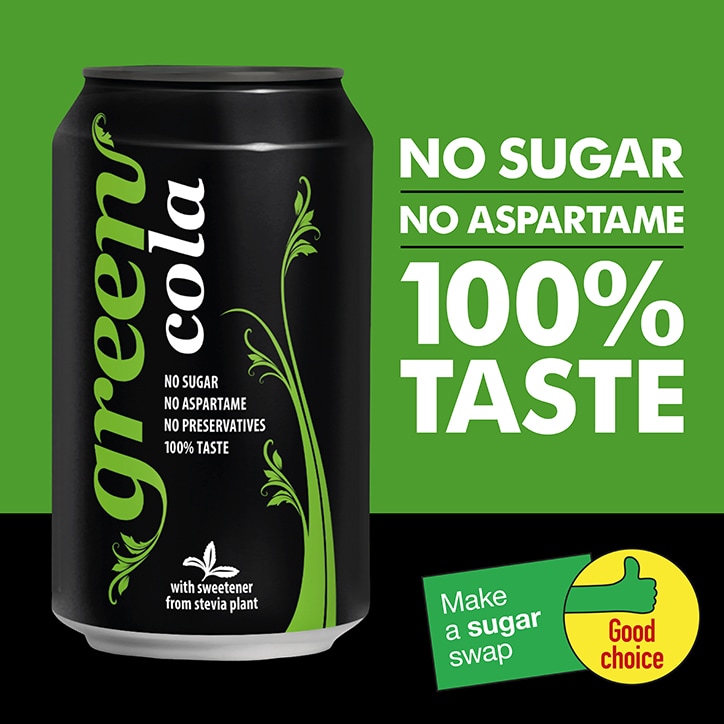 Green Sugar Free Cola 330ml image 2