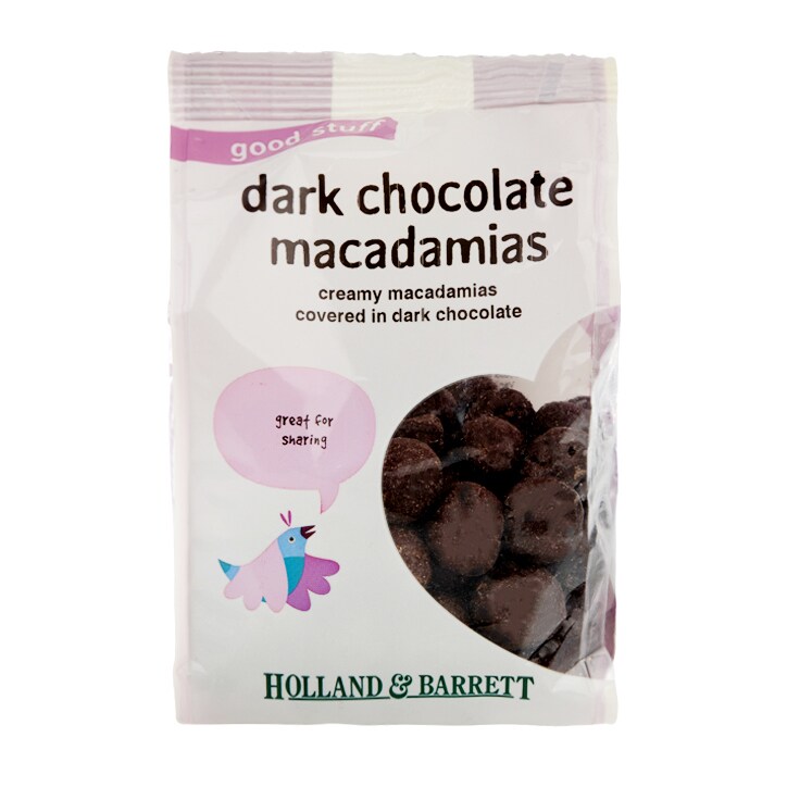 Holland & Barrett Dark Chocolate Macadamias 200g image 1
