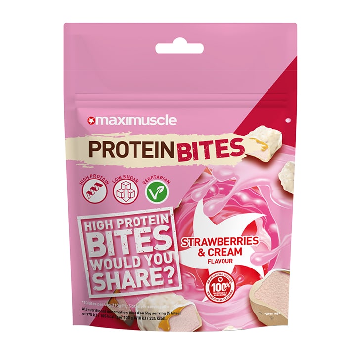 MaxiMuscle Protein Bites Strawberries & Cream 110g image 1