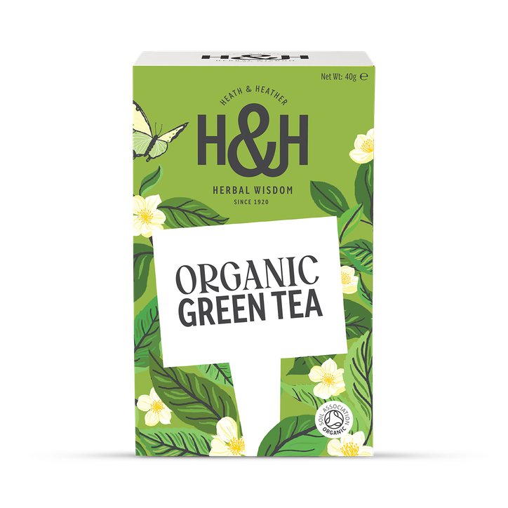 Heath & Heather Organic Green Tea 20 Tea Bags image 1