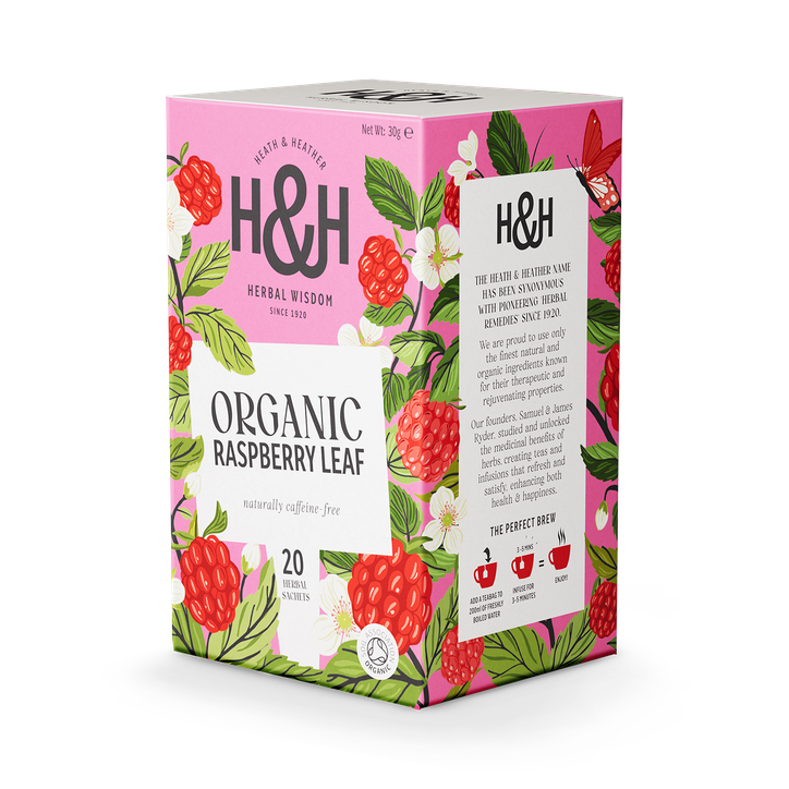 Heath & Heather Organic Raspberry Leaf 20 Tea Bags image 1