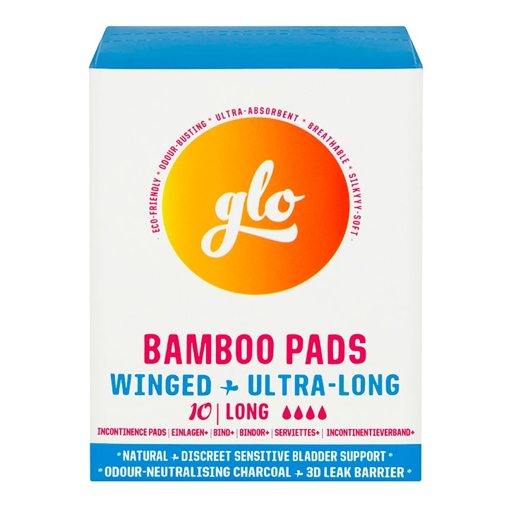 glo Bamboo Long Pads for Sensitive Bladder 10 pack