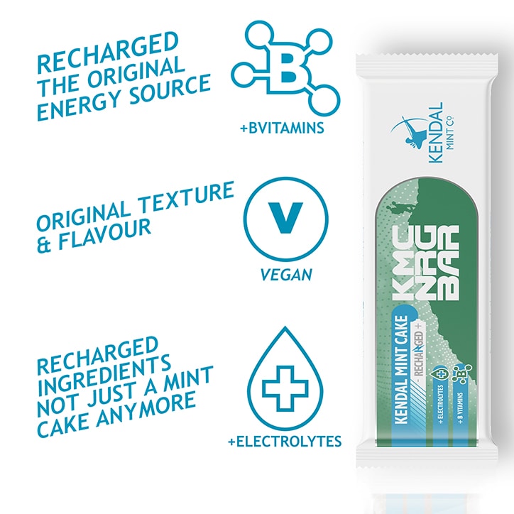 Kendal Mint Co Kendal Mint Cake Recharged Bar 85g image 2