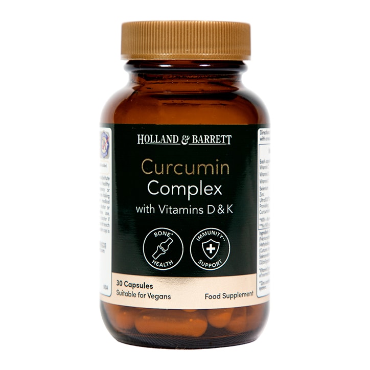 Holland & Barrett Curcumin Complex with Vitamin D & K 30 Capsules