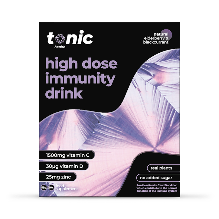 Tonic Health High Dose Immunity Drink Elderberry & Blackcurrant Flavour 10 Sachets - Immune Support - 10 Sachets