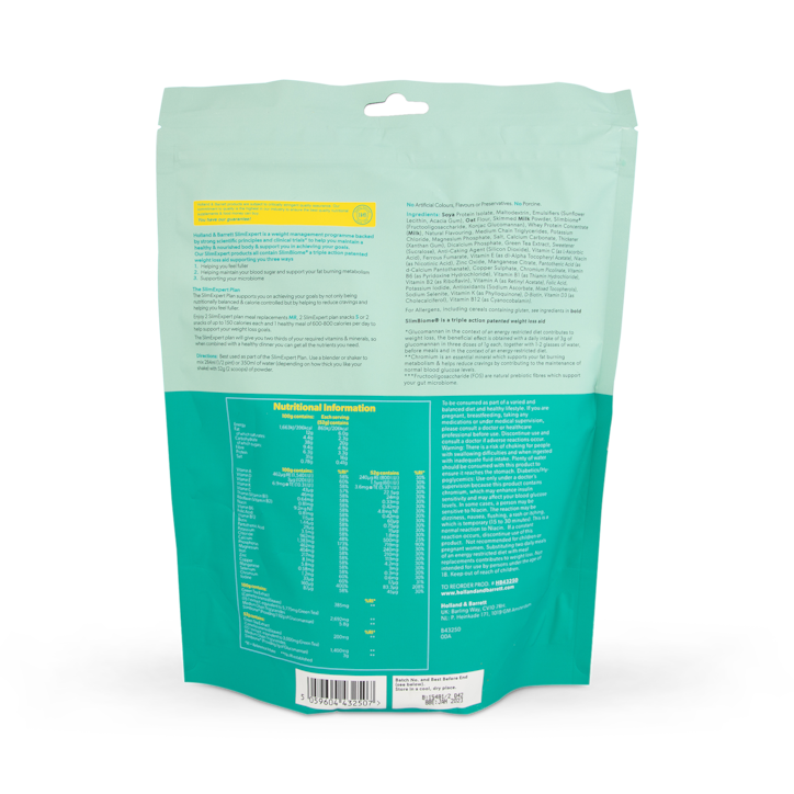 Holland & Barrett SlimExpert Meal Replacement Shake Vanilla Flavour 520g image 2