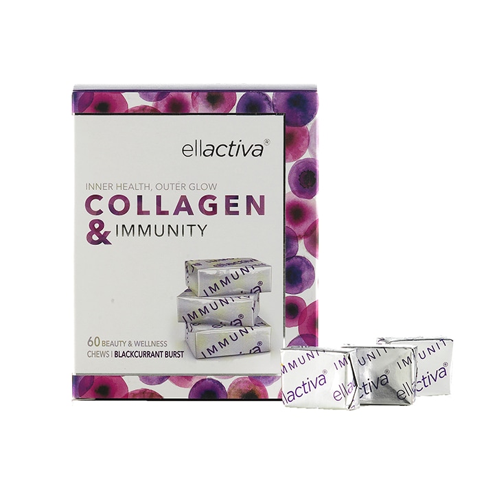 Ellactiva Collagen & Immunity Blackcurrant Flavour 60 Chewables