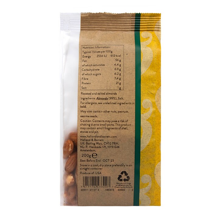 Holland & Barrett Roasted & Salted Almonds 200g image 2