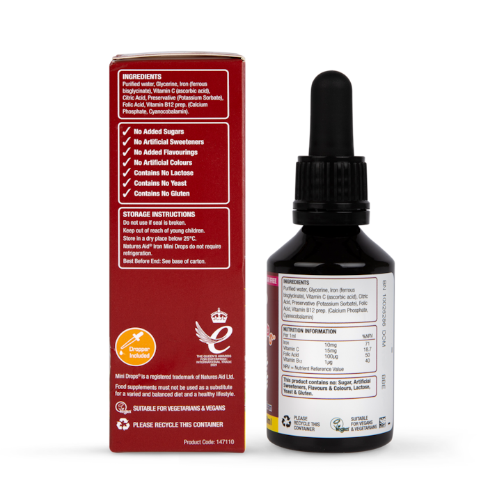 Natures Aid Mini Drops Iron for Infants and Children 50ml image 3