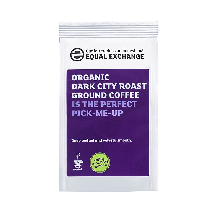 Equal Exchange Dark City Roast Coffee Beans 227g image 1