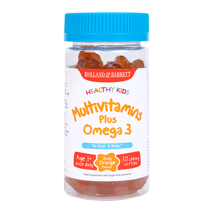 Holland & Barrett Healthy Kids Multivitamins plus Omega 3 Orange