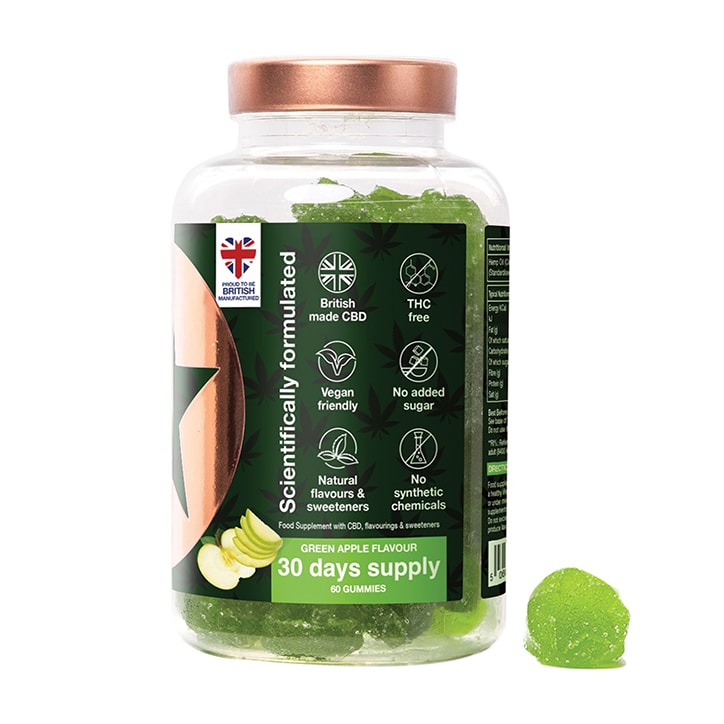 Starpowa CBD 15mg Apple Flavoured 60 Gummies image 2
