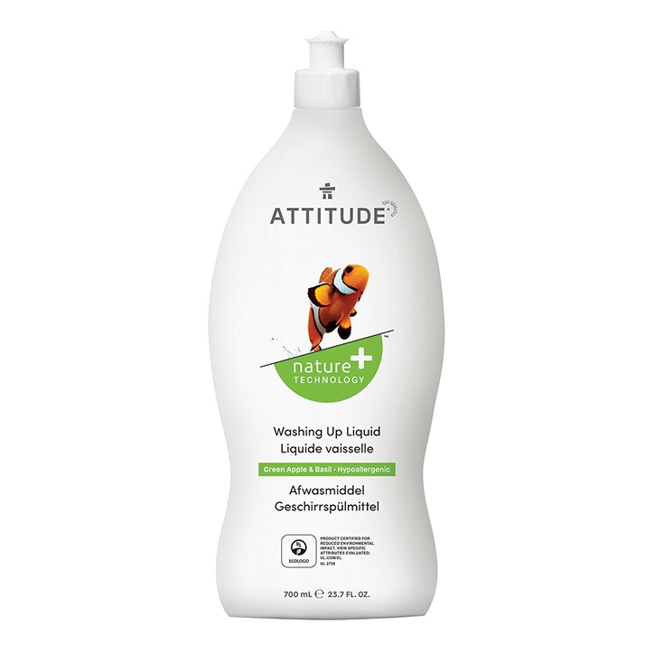 Attitude Green Apple & Basil Washing Up Liquid 700ml-1