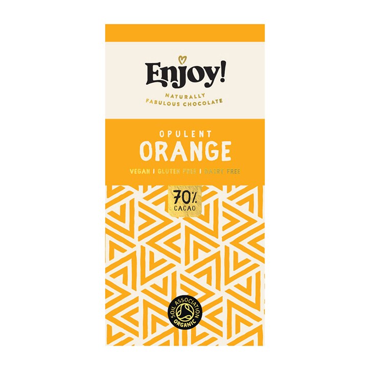 Enjoy Raw Choc Orange Chocolate Bar 70g
