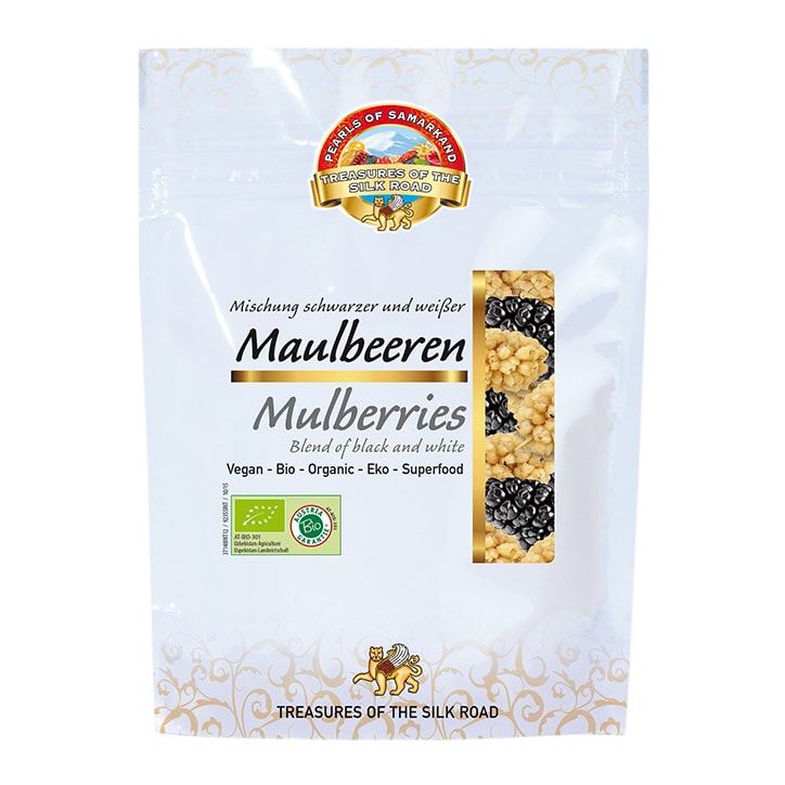 Pearls Of Samarkand Organic Black & White Mulberries 100g