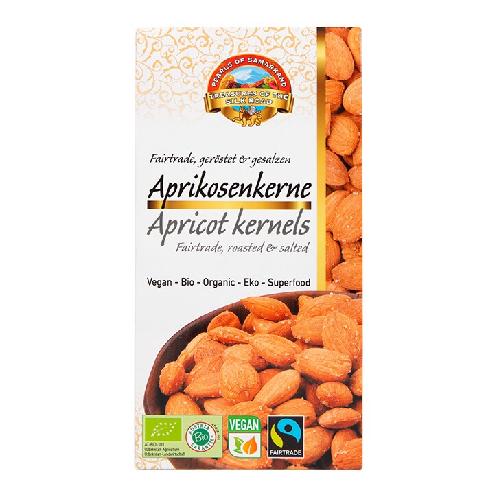 Pearls Of Samarkand Organic FT Roasted Salted Apricot Kernels 70g