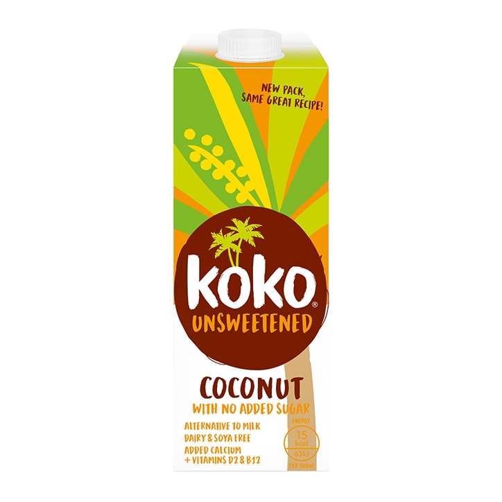 Koko Dairy Free Unsweetened UHT Coconut Milk 1Ltr image 1