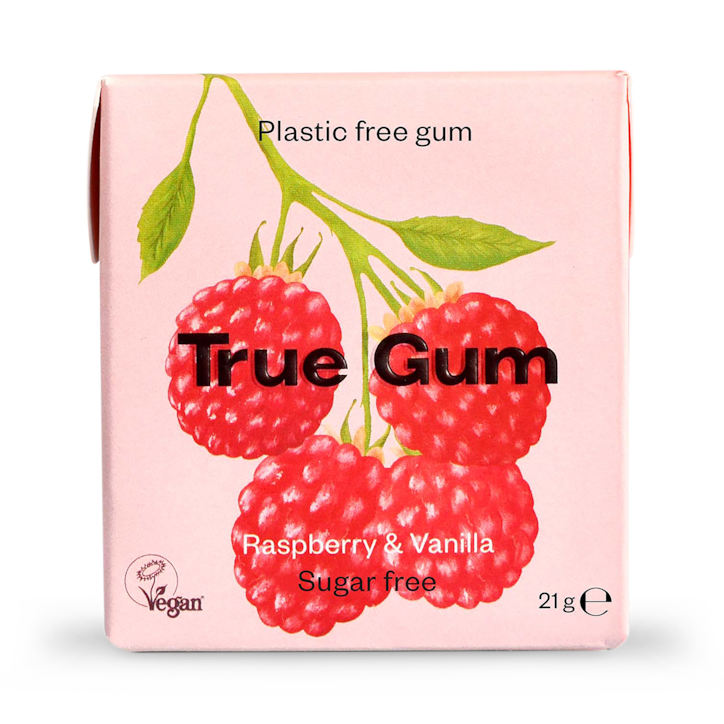 True Gum Raspberry & Vanilla Chewing Gum 21g image 1