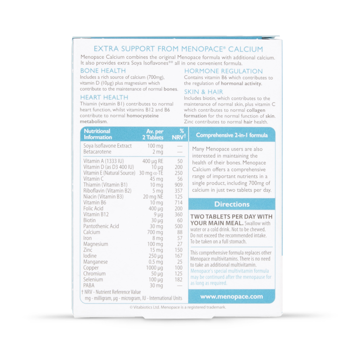 Vitabiotics Menopace Calcium 30 Tablets image 2