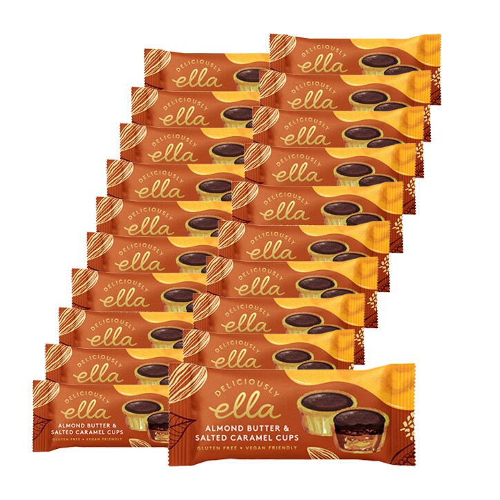 Deliciously Ella Salted Almond Caramel Cups Case 20 x 36g image 1
