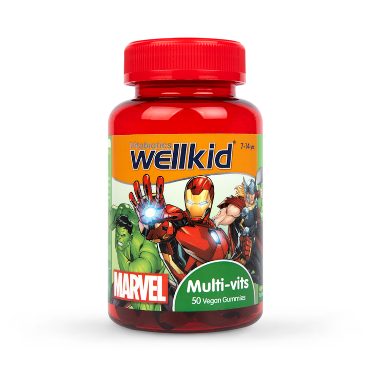 Vitabiotics Wellkid Marvel Multi-Vitamin 7-14 years 50 Vegan Soft Jellies image 1
