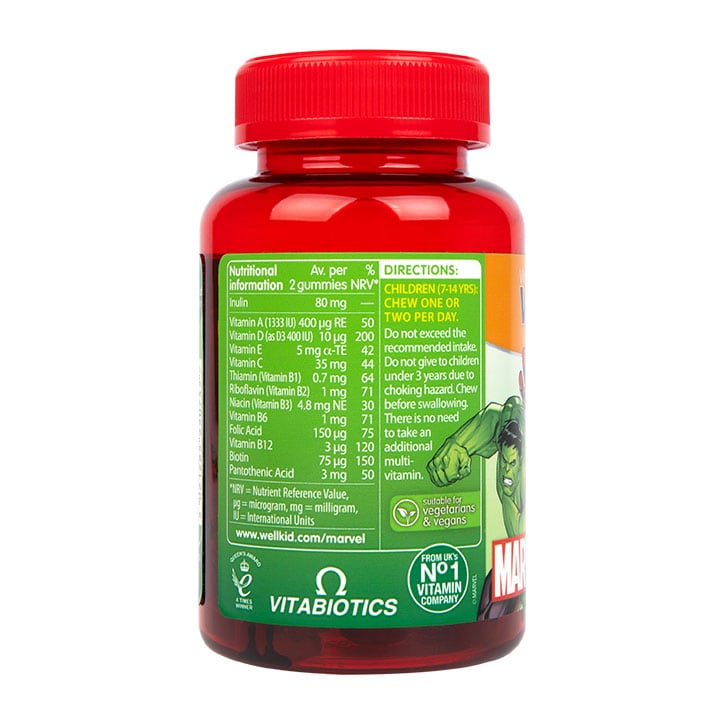 Vitabiotics Wellkid Marvel Multi-Vitamin 7-14 years 50 Vegan Soft Jellies-2