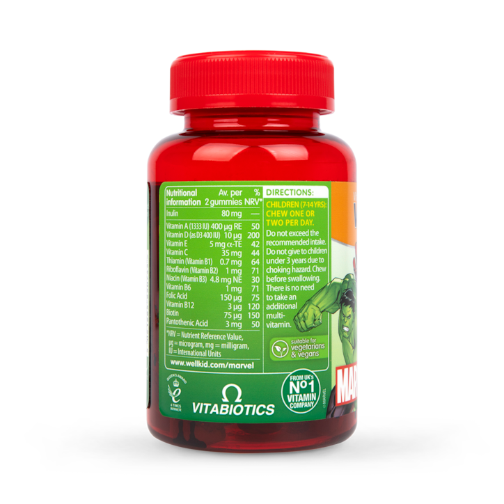 Vitabiotics Wellkid Marvel Multi-Vitamin 7-14 years 50 Vegan Soft Jellies image 2