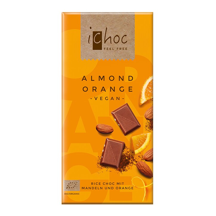 Ichoc Almond Orange Rice Chocolate 80g