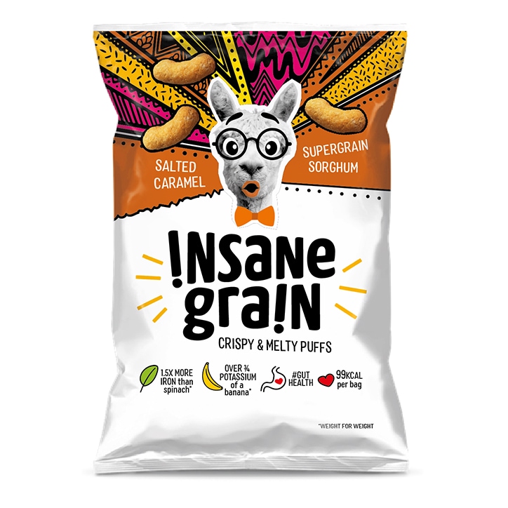 Insane Grain Salted Caramel Sorghum Super Grain Puffs 24g