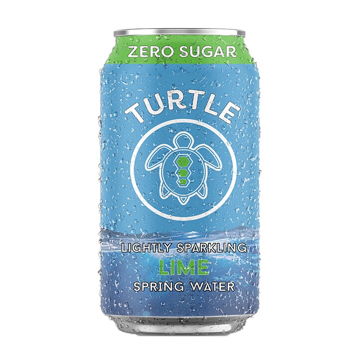 Turtle Lime Lightly Sparkling Spring Water 330ml