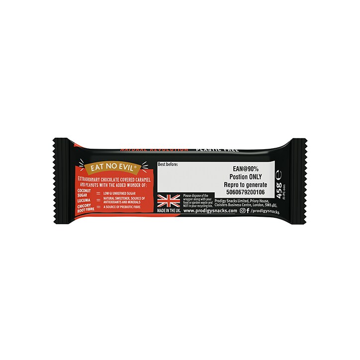 Prodigy Peanut & Caramel Cahoots Chocolate Bar 45g image 2