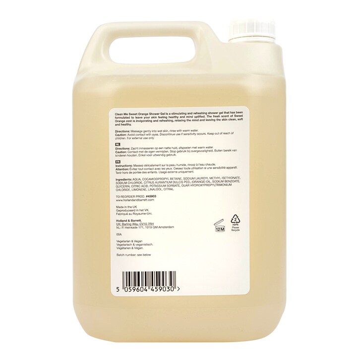 Clean Me Sweet Orange Shower Gel 5L image 2