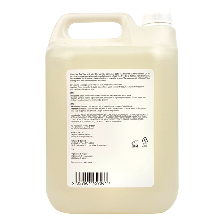 Clean Me Tea Tree & Mint Shower Gel 5L image 2