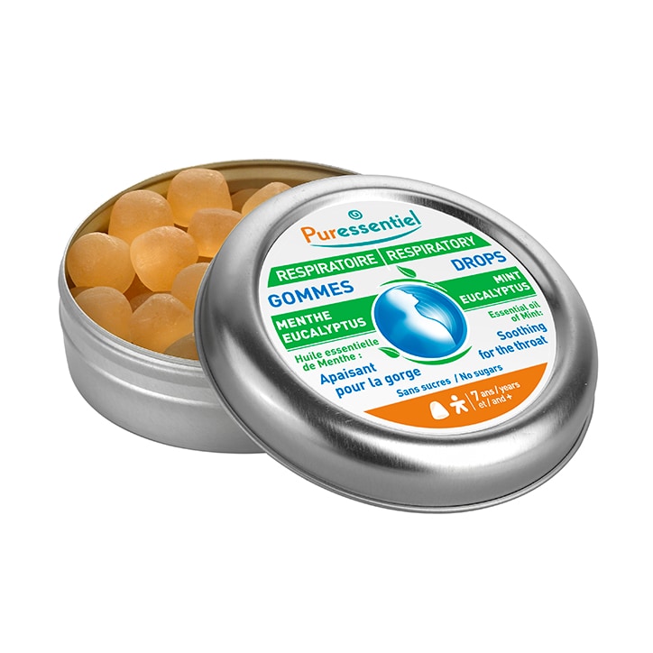 Puressentiel Respiratory Mint & Eucalyptus Flavour 45 Gum Drops-1
